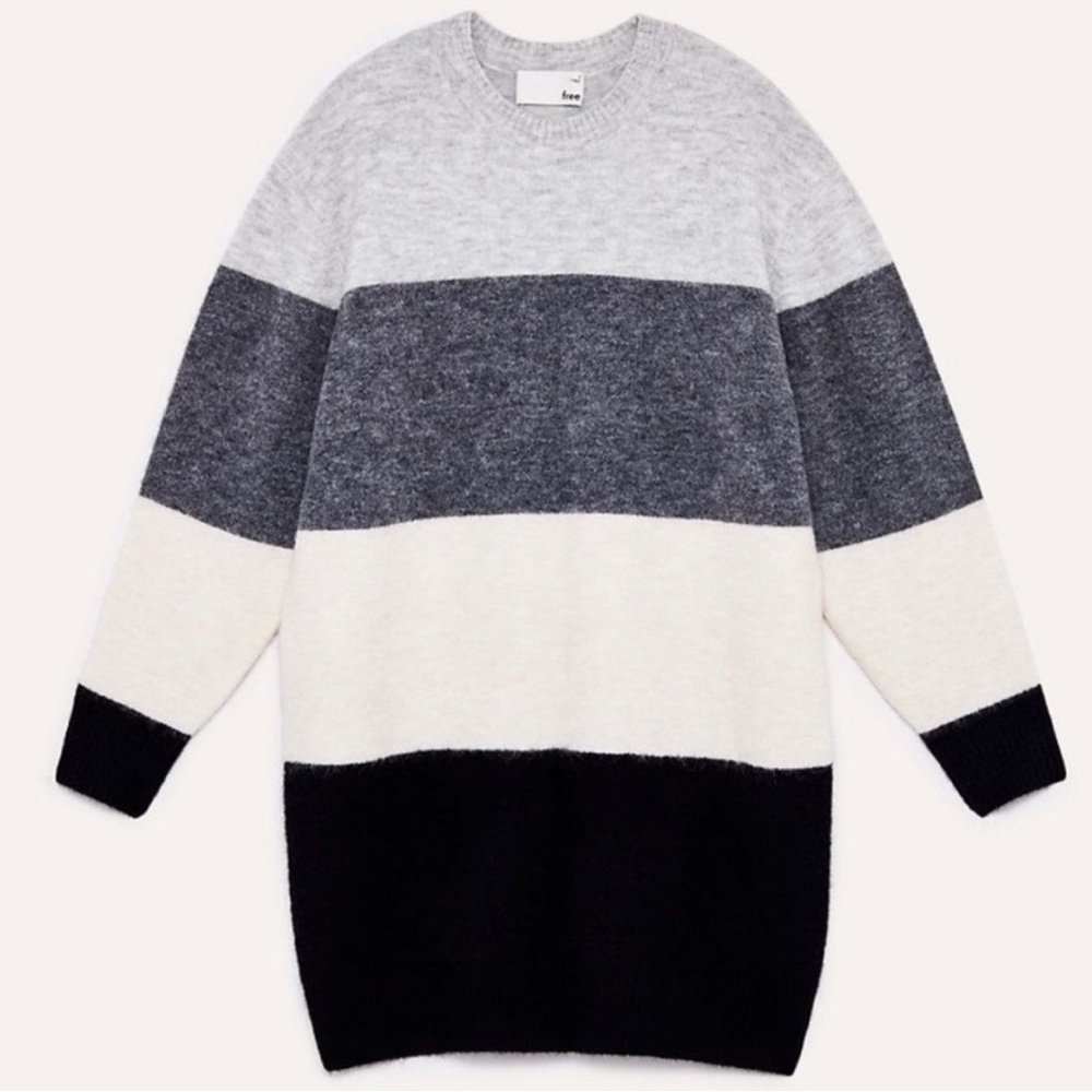ARITZIA Wilfred Free Cipriana Alpaca Wool Blend Striped Sweater Dress Size 1(XS)